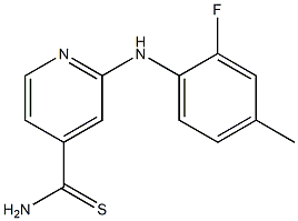 2-[(2-fluoro-4-methylphenyl)amino]pyridine-4-carbothioamide 化学構造式