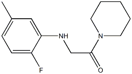 2-[(2-fluoro-5-methylphenyl)amino]-1-(piperidin-1-yl)ethan-1-one Structure
