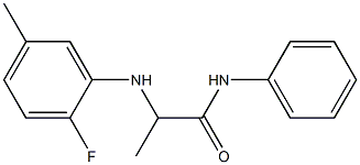 2-[(2-fluoro-5-methylphenyl)amino]-N-phenylpropanamide,,结构式