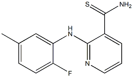 2-[(2-fluoro-5-methylphenyl)amino]pyridine-3-carbothioamide Structure