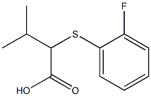2-[(2-fluorophenyl)sulfanyl]-3-methylbutanoic acid 化学構造式