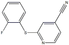 2-[(2-fluorophenyl)sulfanyl]pyridine-4-carbonitrile 结构式