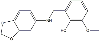2-[(2H-1,3-benzodioxol-5-ylamino)methyl]-6-methoxyphenol Structure