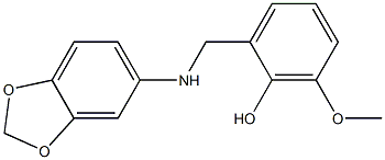 2-[(2H-1,3-benzodioxol-5-ylamino)methyl]-6-methoxyphenol 结构式