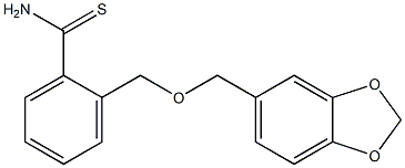 2-[(2H-1,3-benzodioxol-5-ylmethoxy)methyl]benzene-1-carbothioamide Structure