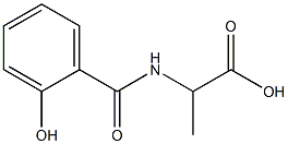 2-[(2-hydroxybenzoyl)amino]propanoic acid Structure
