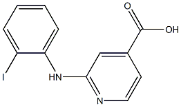 2-[(2-iodophenyl)amino]pyridine-4-carboxylic acid Struktur
