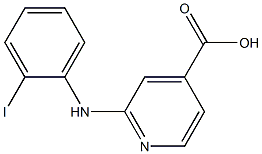 2-[(2-iodophenyl)amino]pyridine-4-carboxylic acid 化学構造式