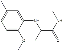 2-[(2-methoxy-5-methylphenyl)amino]-N-methylpropanamide Struktur