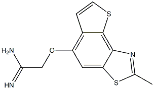 2-[(2-methylthieno[2,3-e][1,3]benzothiazol-5-yl)oxy]ethanimidamide Structure