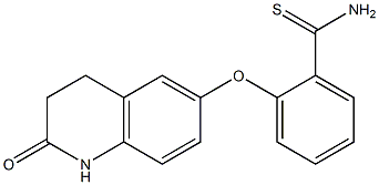 2-[(2-oxo-1,2,3,4-tetrahydroquinolin-6-yl)oxy]benzene-1-carbothioamide Struktur