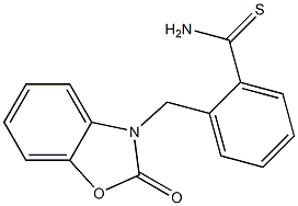 2-[(2-oxo-1,3-benzoxazol-3(2H)-yl)methyl]benzenecarbothioamide 化学構造式