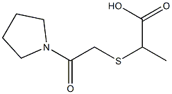 2-[(2-oxo-2-pyrrolidin-1-ylethyl)thio]propanoic acid,,结构式