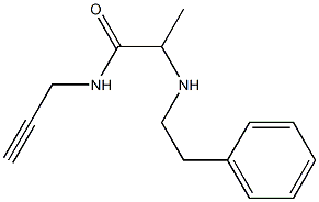 2-[(2-phenylethyl)amino]-N-(prop-2-yn-1-yl)propanamide,,结构式