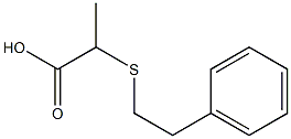 2-[(2-phenylethyl)thio]propanoic acid Struktur