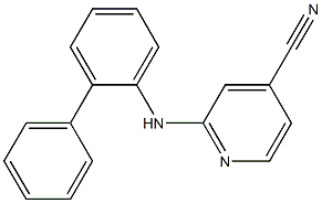 2-[(2-phenylphenyl)amino]pyridine-4-carbonitrile Struktur