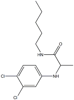 2-[(3,4-dichlorophenyl)amino]-N-pentylpropanamide Struktur