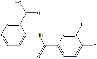 2-[(3,4-difluorobenzene)(methyl)amido]benzoic acid Structure