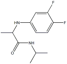 2-[(3,4-difluorophenyl)amino]-N-(propan-2-yl)propanamide,,结构式