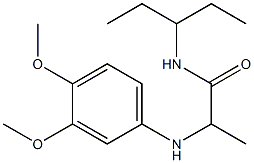 2-[(3,4-dimethoxyphenyl)amino]-N-(pentan-3-yl)propanamide Structure