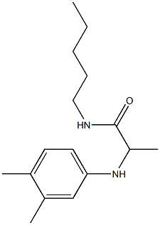 2-[(3,4-dimethylphenyl)amino]-N-pentylpropanamide,,结构式