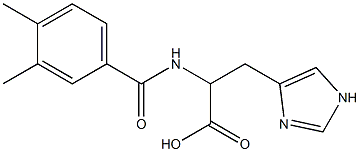 2-[(3,4-dimethylphenyl)formamido]-3-(1H-imidazol-4-yl)propanoic acid Struktur