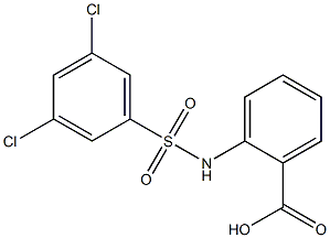 2-[(3,5-dichlorobenzene)sulfonamido]benzoic acid Struktur