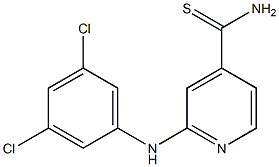 2-[(3,5-dichlorophenyl)amino]pyridine-4-carbothioamide 化学構造式
