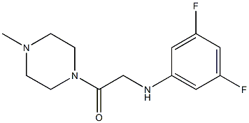 2-[(3,5-difluorophenyl)amino]-1-(4-methylpiperazin-1-yl)ethan-1-one,,结构式