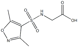 2-[(3,5-dimethyl-1,2-oxazole-4-)sulfonamido]acetic acid,,结构式