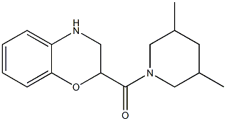 2-[(3,5-dimethylpiperidin-1-yl)carbonyl]-3,4-dihydro-2H-1,4-benzoxazine,,结构式