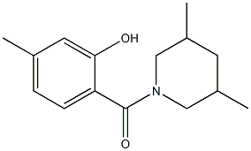 2-[(3,5-dimethylpiperidin-1-yl)carbonyl]-5-methylphenol 化学構造式