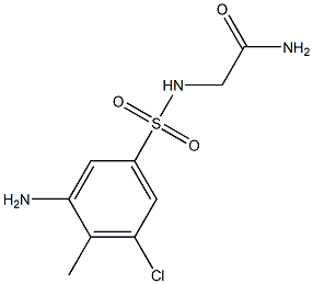 2-[(3-amino-5-chloro-4-methylbenzene)sulfonamido]acetamide Struktur