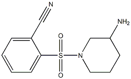 2-[(3-aminopiperidine-1-)sulfonyl]benzonitrile 结构式