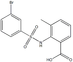 2-[(3-bromobenzene)sulfonamido]-3-methylbenzoic acid Structure