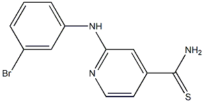 2-[(3-bromophenyl)amino]pyridine-4-carbothioamide 结构式