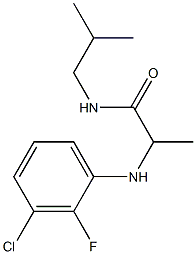 2-[(3-chloro-2-fluorophenyl)amino]-N-(2-methylpropyl)propanamide,,结构式