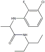2-[(3-chloro-2-fluorophenyl)amino]-N-(pentan-3-yl)propanamide,,结构式