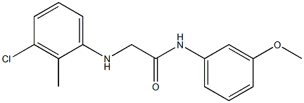 2-[(3-chloro-2-methylphenyl)amino]-N-(3-methoxyphenyl)acetamide,,结构式