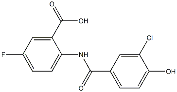 2-[(3-chloro-4-hydroxybenzene)amido]-5-fluorobenzoic acid