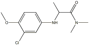 2-[(3-chloro-4-methoxyphenyl)amino]-N,N-dimethylpropanamide 结构式