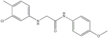 2-[(3-chloro-4-methylphenyl)amino]-N-(4-methoxyphenyl)acetamide,,结构式