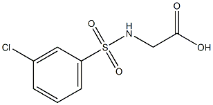 2-[(3-chlorobenzene)sulfonamido]acetic acid|