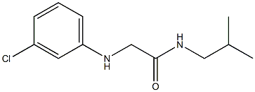 2-[(3-chlorophenyl)amino]-N-(2-methylpropyl)acetamide 化学構造式