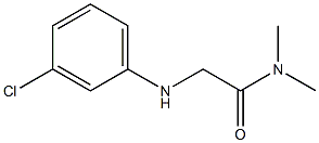 2-[(3-chlorophenyl)amino]-N,N-dimethylacetamide 化学構造式