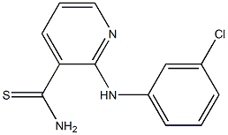 2-[(3-chlorophenyl)amino]pyridine-3-carbothioamide,,结构式