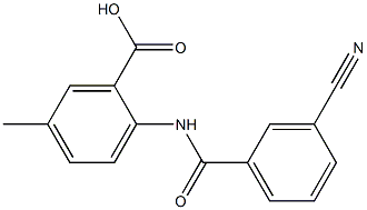  2-[(3-cyanobenzene)amido]-5-methylbenzoic acid