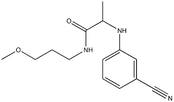 2-[(3-cyanophenyl)amino]-N-(3-methoxypropyl)propanamide,,结构式