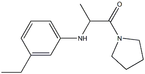 2-[(3-ethylphenyl)amino]-1-(pyrrolidin-1-yl)propan-1-one,,结构式