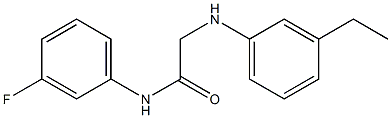 2-[(3-ethylphenyl)amino]-N-(3-fluorophenyl)acetamide,,结构式